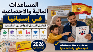 المساعدات المالية والاجتماعية في إسبانيا 2026 للمهاجرين المقيمين بشكل قانوني