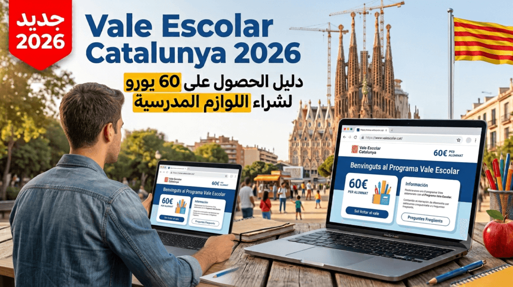 Vale Escolar Catalunya 2026 بقيمة 60 يورو لشراء اللوازم المدرسية في كاتالونيا