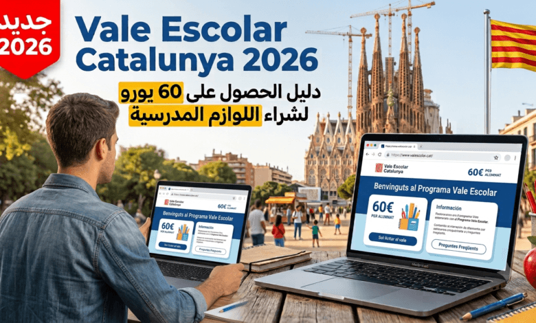 Vale Escolar Catalunya 2026 بقيمة 60 يورو لشراء اللوازم المدرسية في كاتالونيا