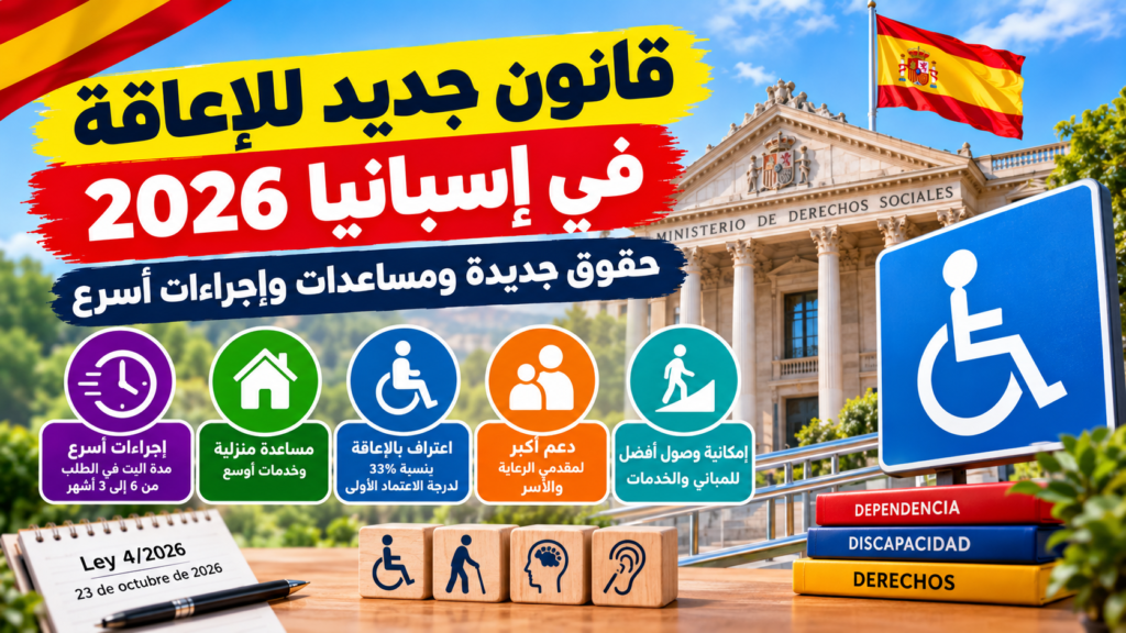 قانون جديد للإعاقة والاعتماد على الغير في إسبانيا 2026: أهم التغييرات والحقوق الجديدة