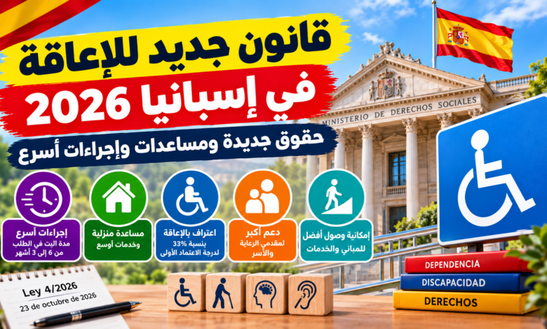 قانون جديد للإعاقة والاعتماد على الغير في إسبانيا 2026: أهم التغييرات والحقوق الجديدة