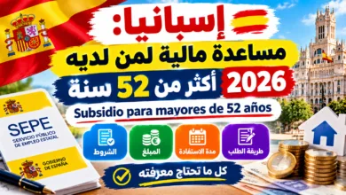 إعانة من تجاوزوا 52 عامًا في إسبانيا 2026: الشروط والمبلغ